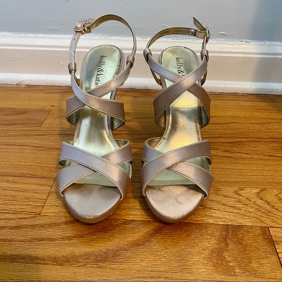 Kelly & Katie Satin Strappy Heels 8.5 - Picture 2 of 8